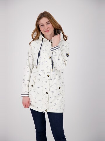 ankerglut Functionele mantel 'Regenjacke Friesennerz Ankerglutbucht Damen Übergangsjacke Kapuze' in Wit: voorkant