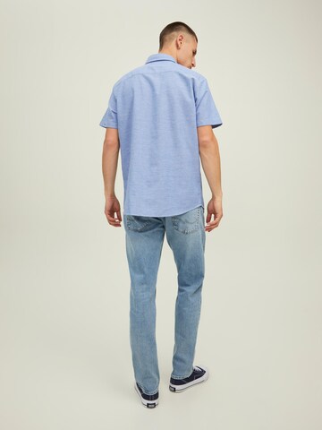 JACK & JONES جينز مضبوط قميص 'Rabel' بلون أزرق