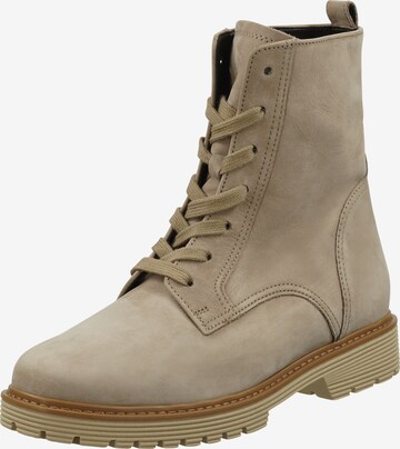 GABOR Lace-Up Ankle Boots in Beige: front