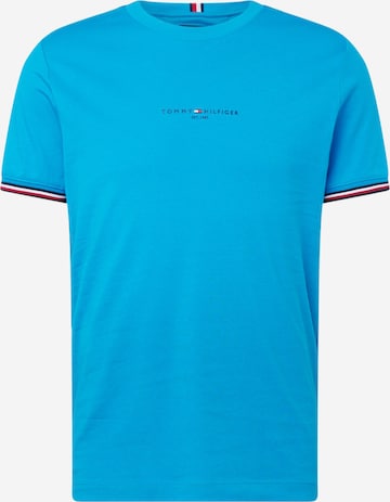 TOMMY HILFIGER T-shirt i blå: framsida