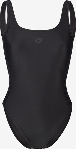 ARENA Bralette Swimsuit 'TEAM STRIPE' in Black: front