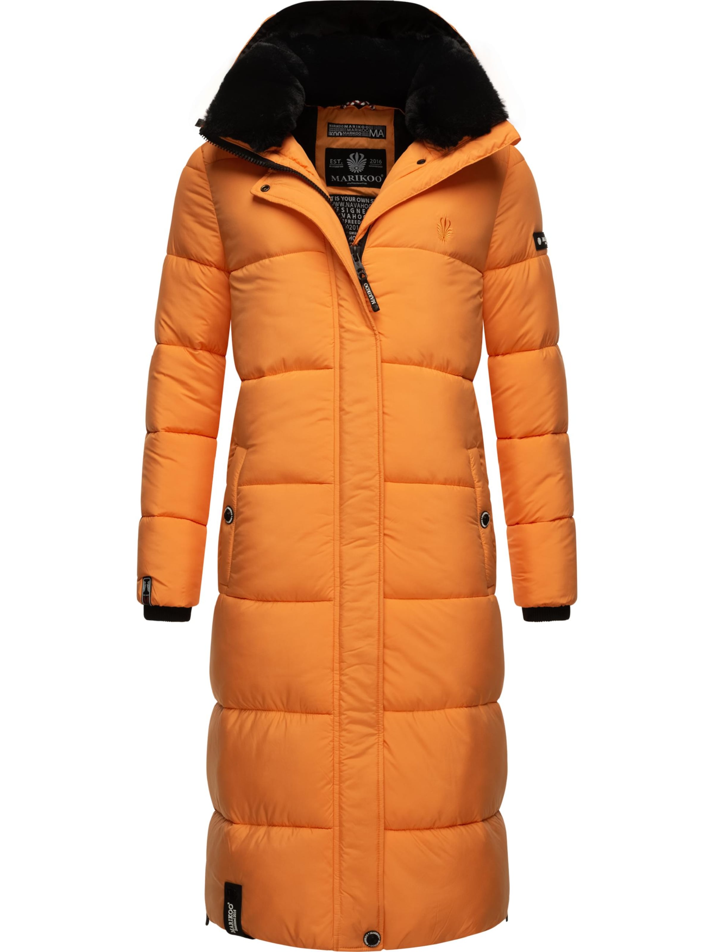 Manteau d’hiver MARIKOO en orange : devant