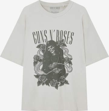 T-Shirt Pull&Bear en blanc : devant