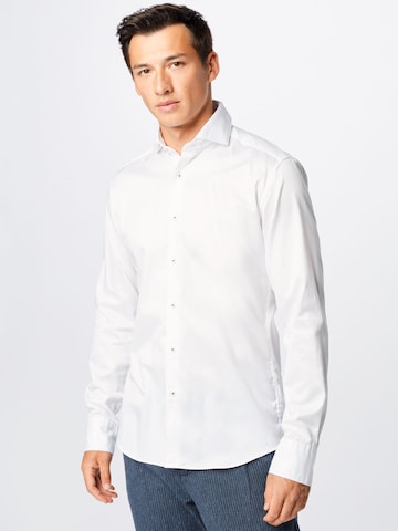 balta ETERNA Priglundantis modelis Dalykinio stiliaus marškiniai: priekis