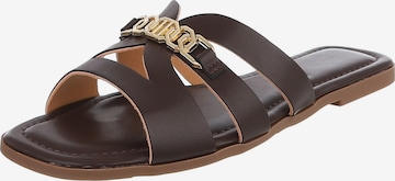 Ital-Design Mules in Brown: front