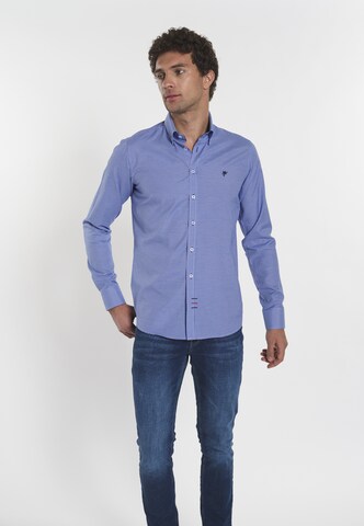 DENIM CULTURE Regular fit Button Up Shirt 'Benjamin' in Blue