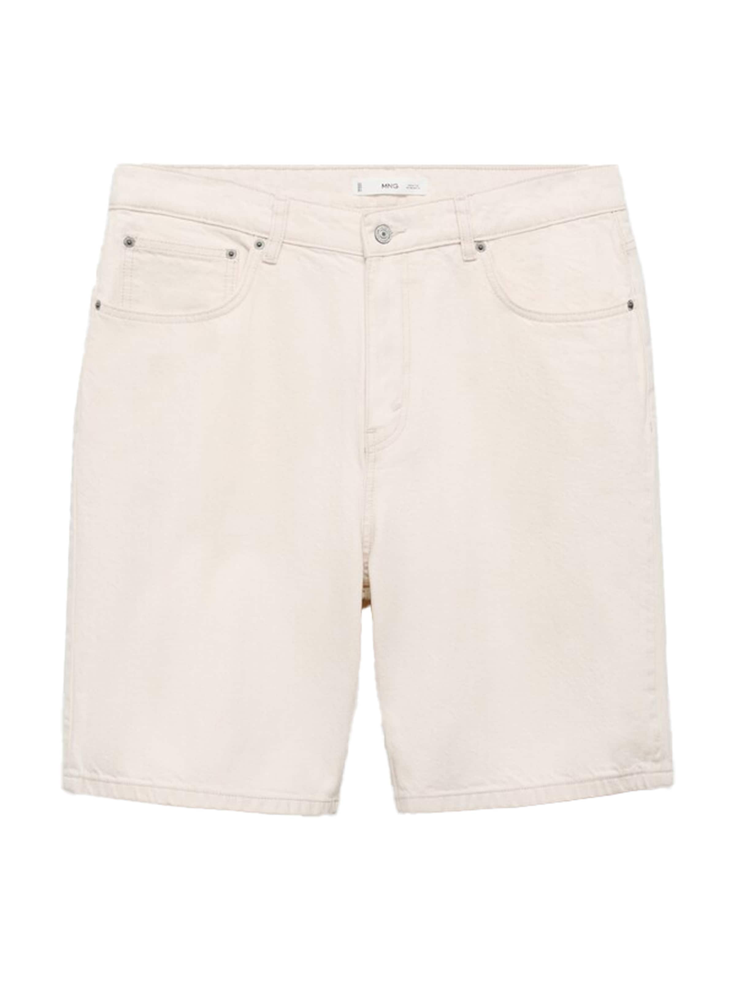 MANGO MAN Loose fit Trousers 'ONDA' in White: front