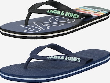 JACK & JONES - Chinelos de dedo em azul: frente