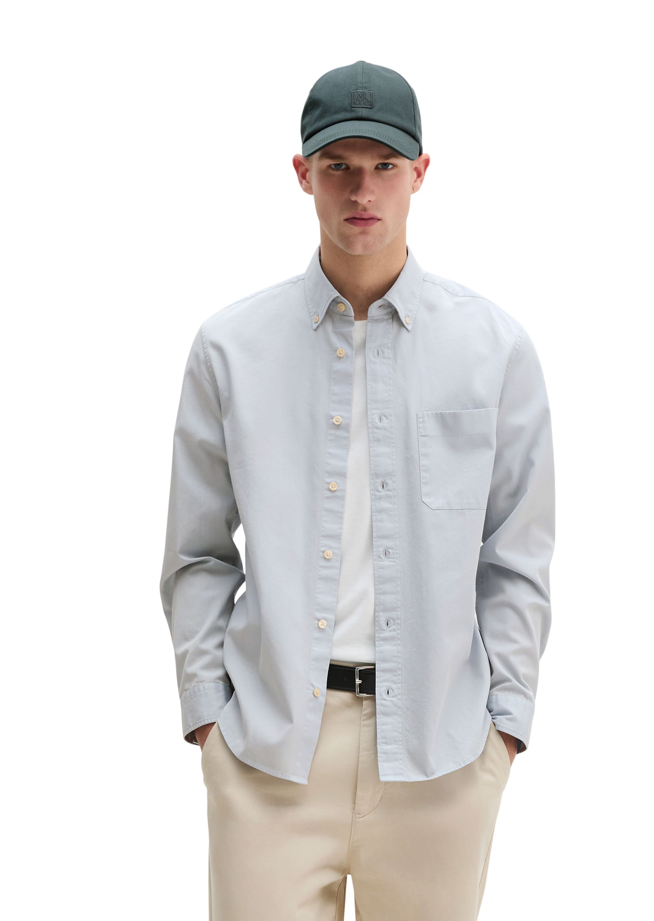 Marc O'Polo Regular Fit Hemd in Blau: Vorderseite