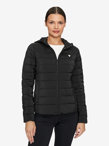 GUESS Winterjas 'SOLID HEAVY DIANN PUFFER V4YL04 WF3X0' in Zwart