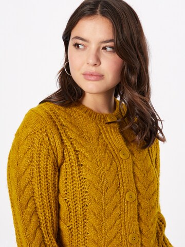 VILA Knit Cardigan 'Aksina' in Yellow