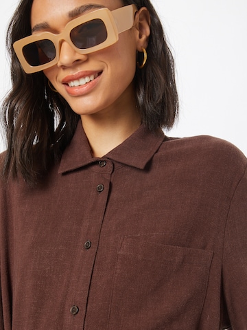 WEEKDAY Shirt Dress 'Cori' in Brown