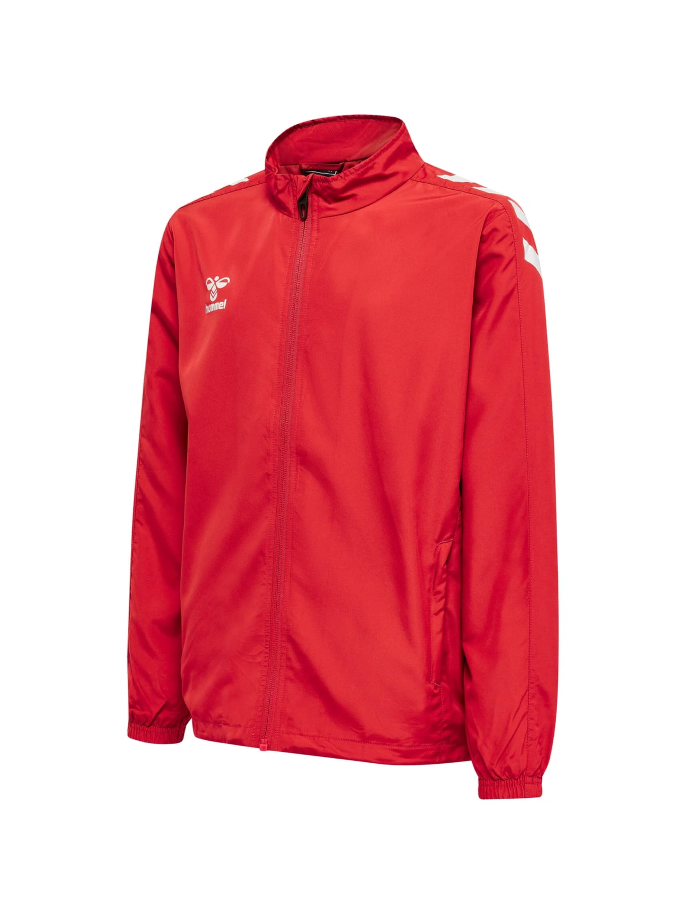 Veste de sport 'hmlCORE XK MICRO ZIP JACKET KIDS' Hummel en rouge : devant