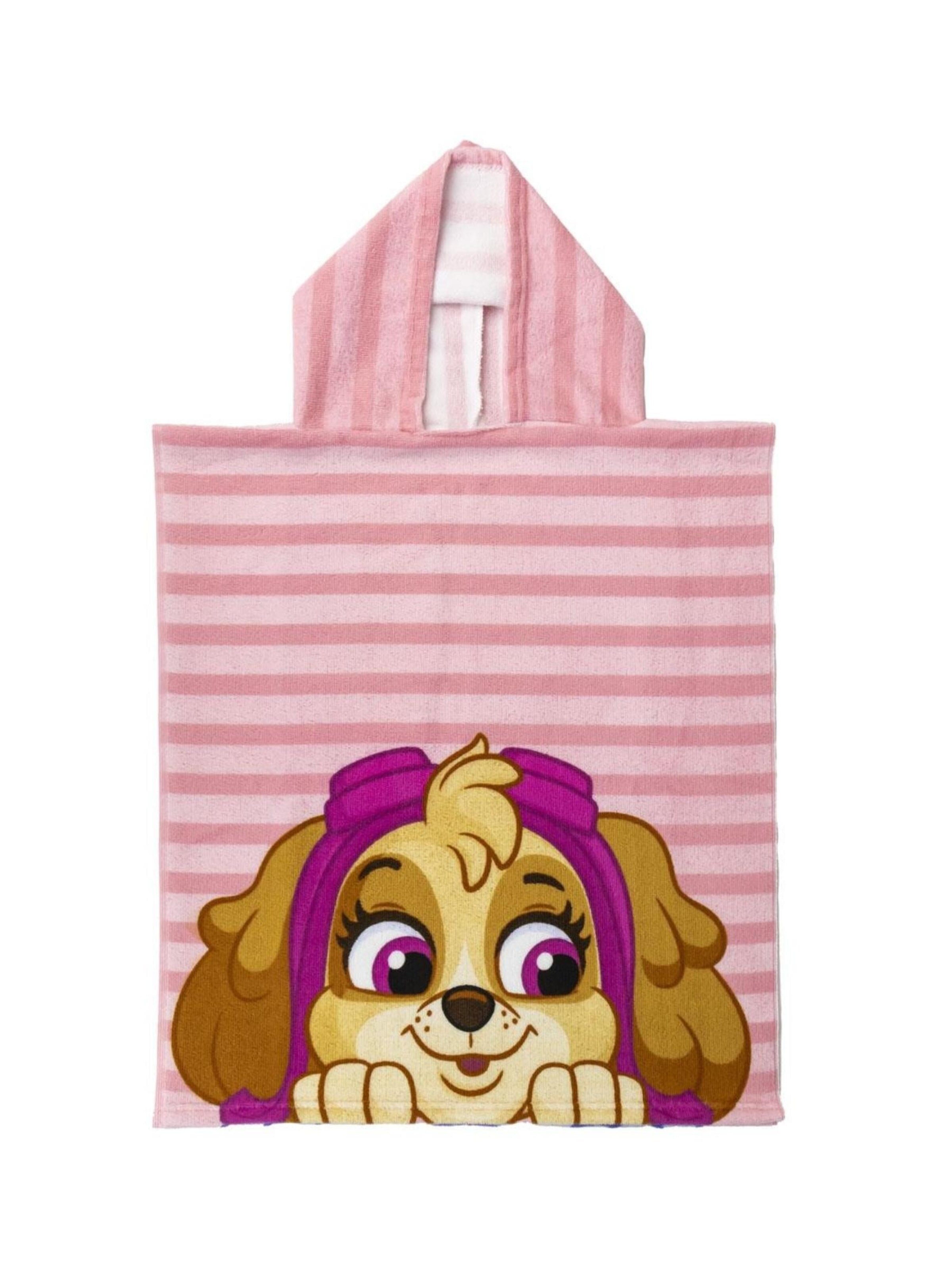 DISNEY Strandtuch 'Poncho aus Polyester – Paw Patrol Skye'‌‌ in Pink: Vorderseite