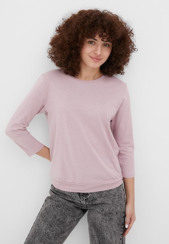 Finn Flare Langarmshirt 'Basic' in Lila: Vorderseite