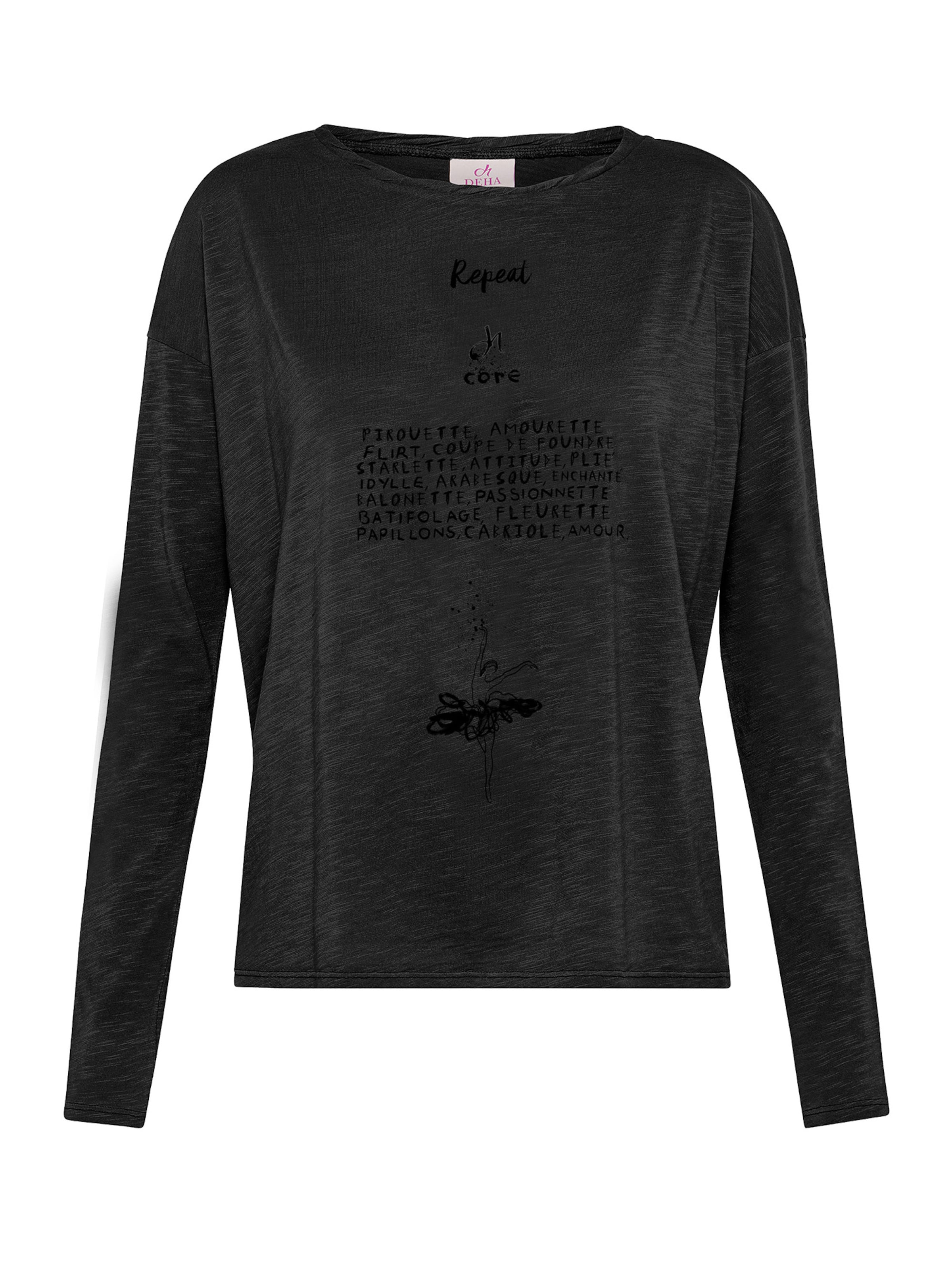 DEHA Shirt in Zwart: voorkant