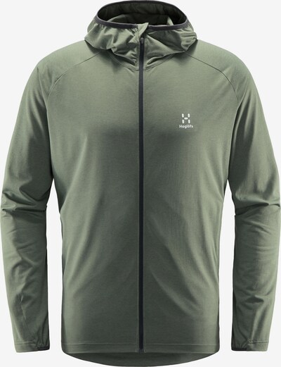 Haglöfs Funktionsfleecejacke 'Mirre Mid' in grau / weiß, Produktansicht