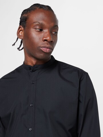 Coupe slim Chemise 'JOE' JACK & JONES en noir