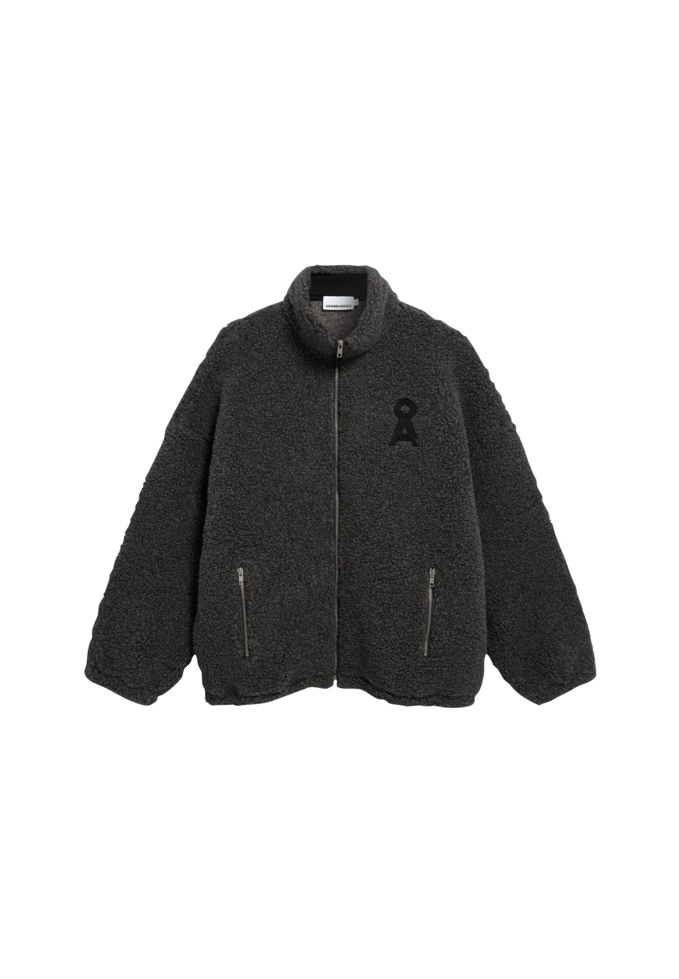 ARMEDANGELS Fleece jas in Grijs: voorkant