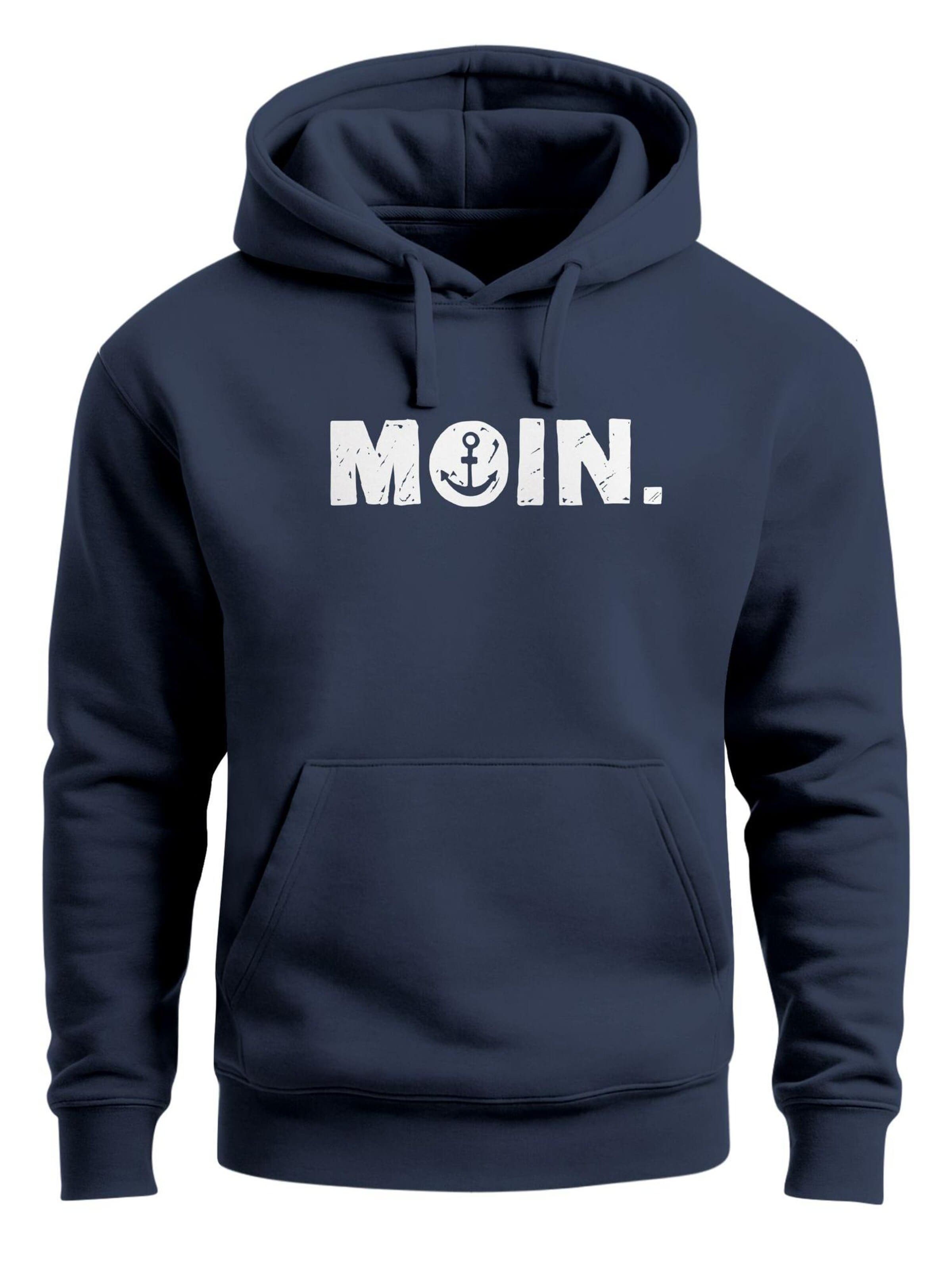 Neverless Sweatshirt 'Moin Anchor' in Blue: front