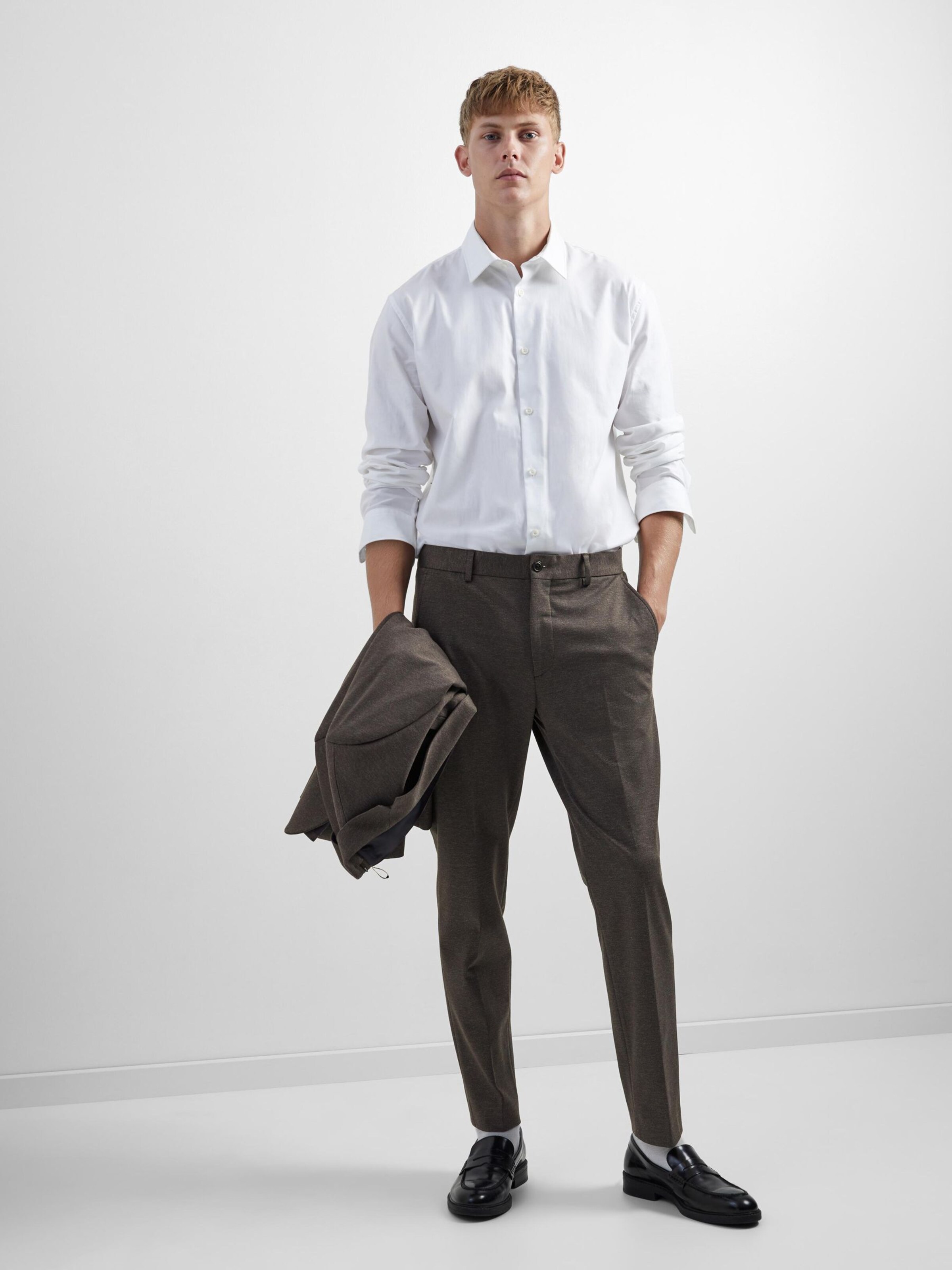Pantalon a pince slim homme sale