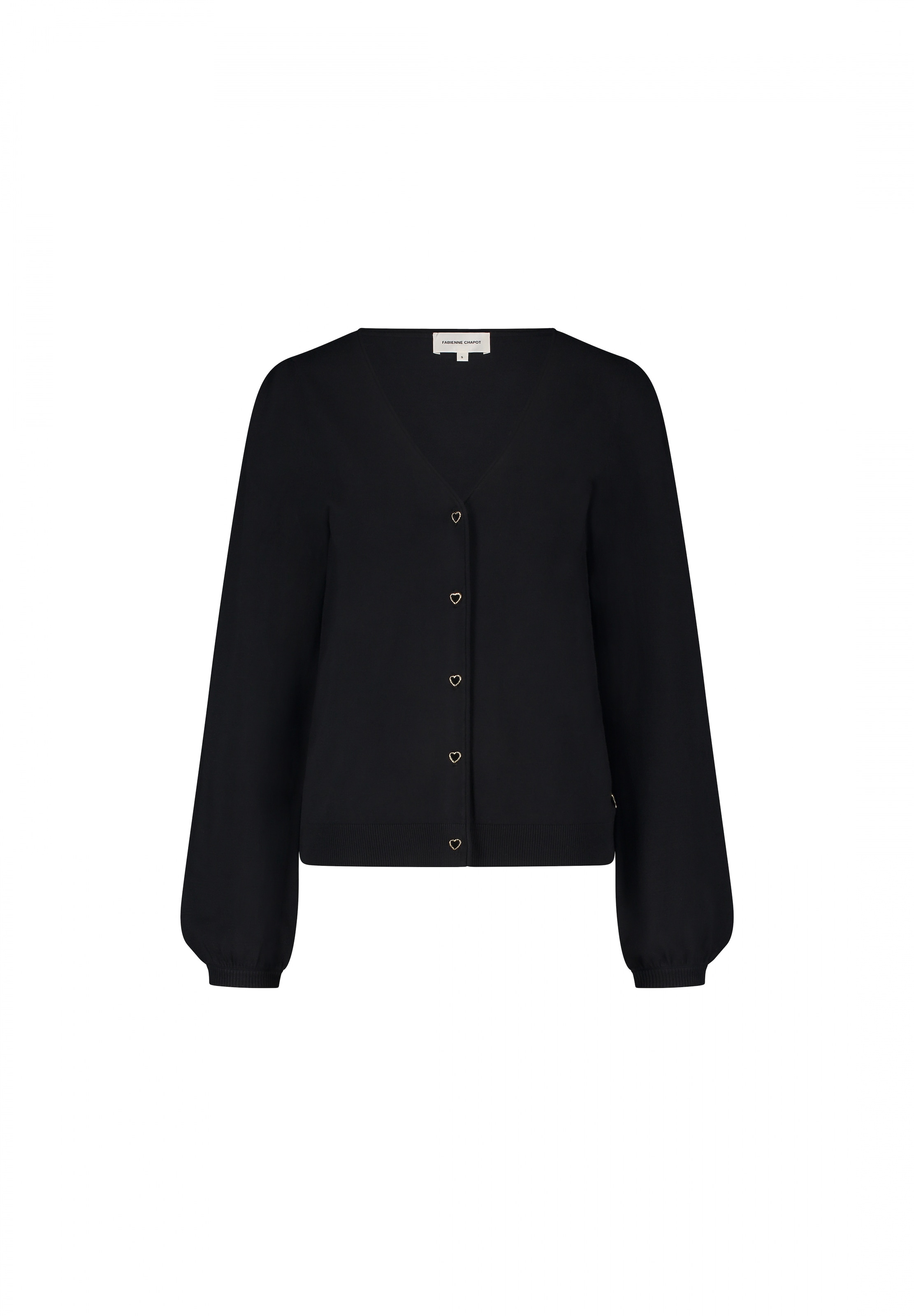 Fabienne Chapot Strickjacke in Schwarz: Vorderseite