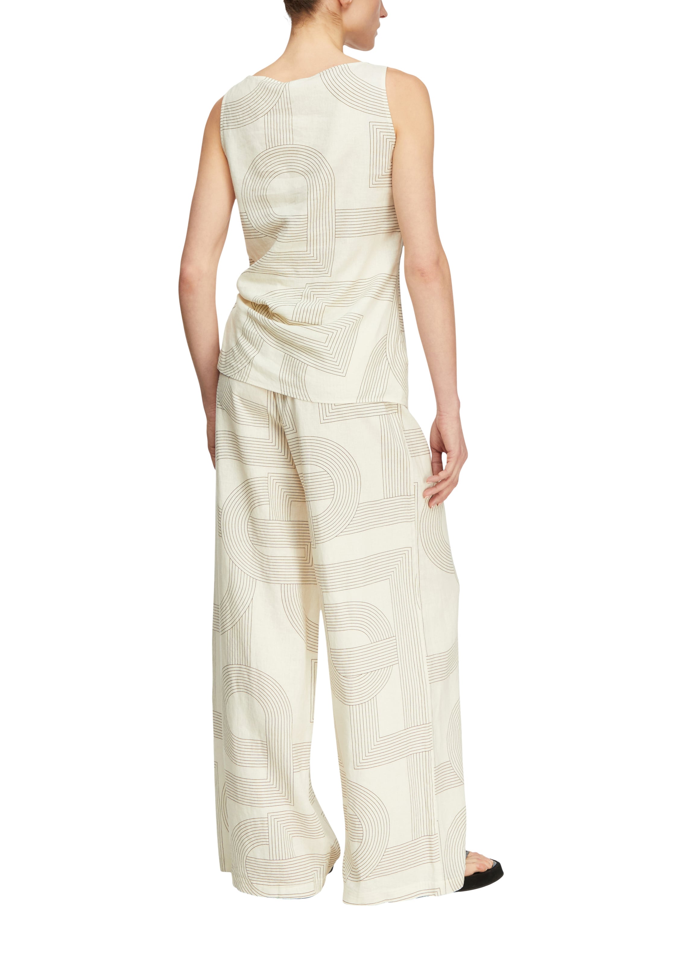 COMMA Wide Leg Hose in Beige