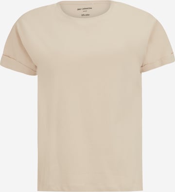 ONLY Carmakoma T-shirt i beige: framsida