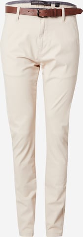 Coupe slim Pantalon chino 'GOWER' INDICODE JEANS en blanc : devant