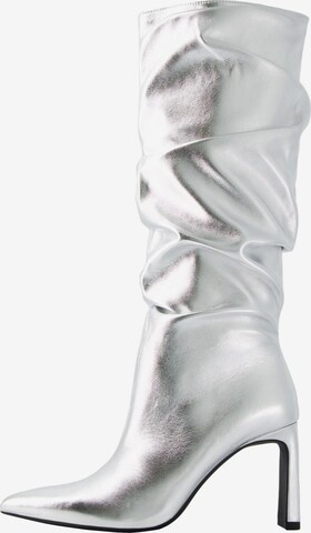 Bershka Boot in Silver