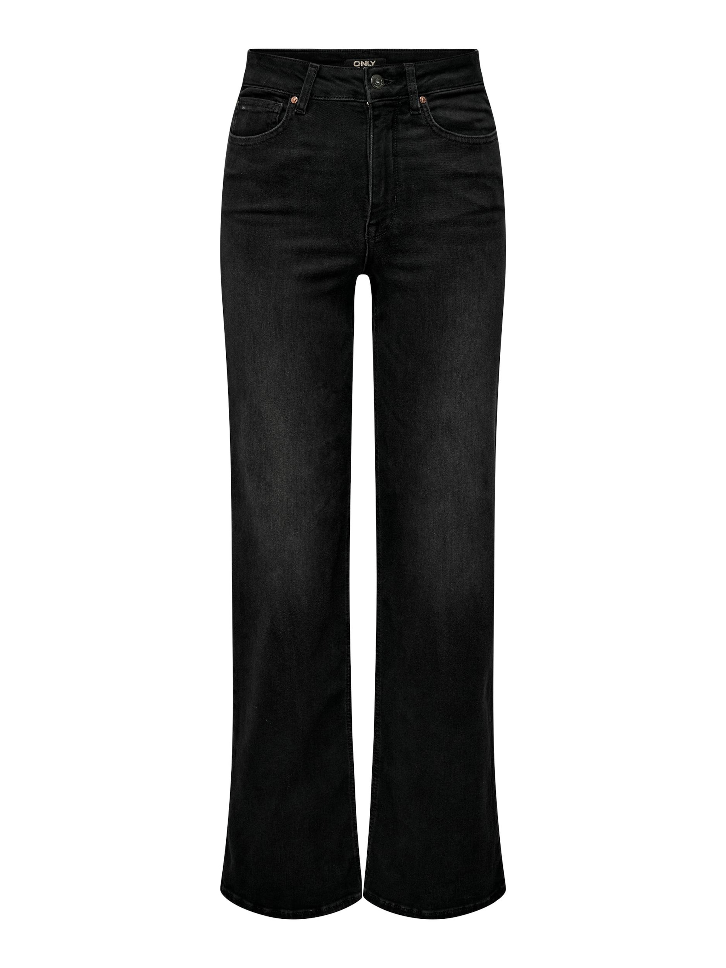 ONLY Wide leg Jeans 'ONLMadison Blush' in Black Denim