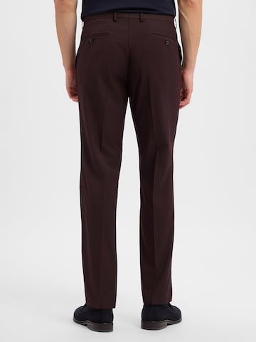 Finshley & Harding Regular Trousers with creases 'Mitch' in Purple