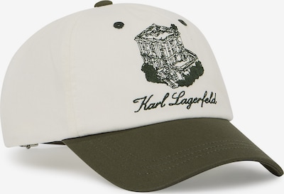 Karl Lagerfeld Lippalakki 'Villa la Vigie' värissä tummanvihreä / luonnonvalkoinen, Tuotenäkymä