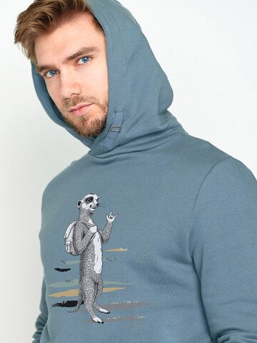 GREENBOMB Sweatshirt 'Animal Meerkat' in Blue