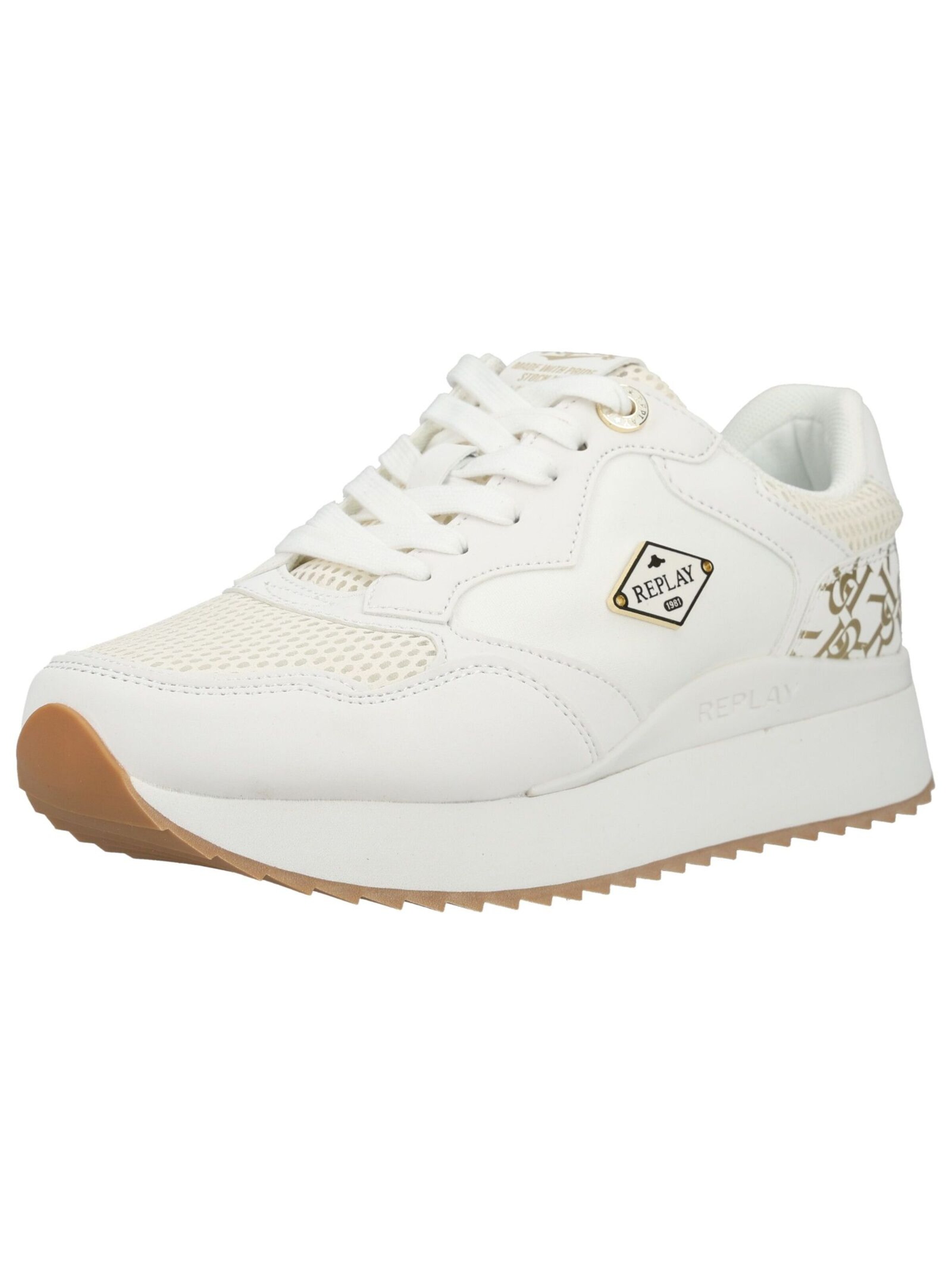 REPLAY Sneaker in gold / weiß, Produktansicht