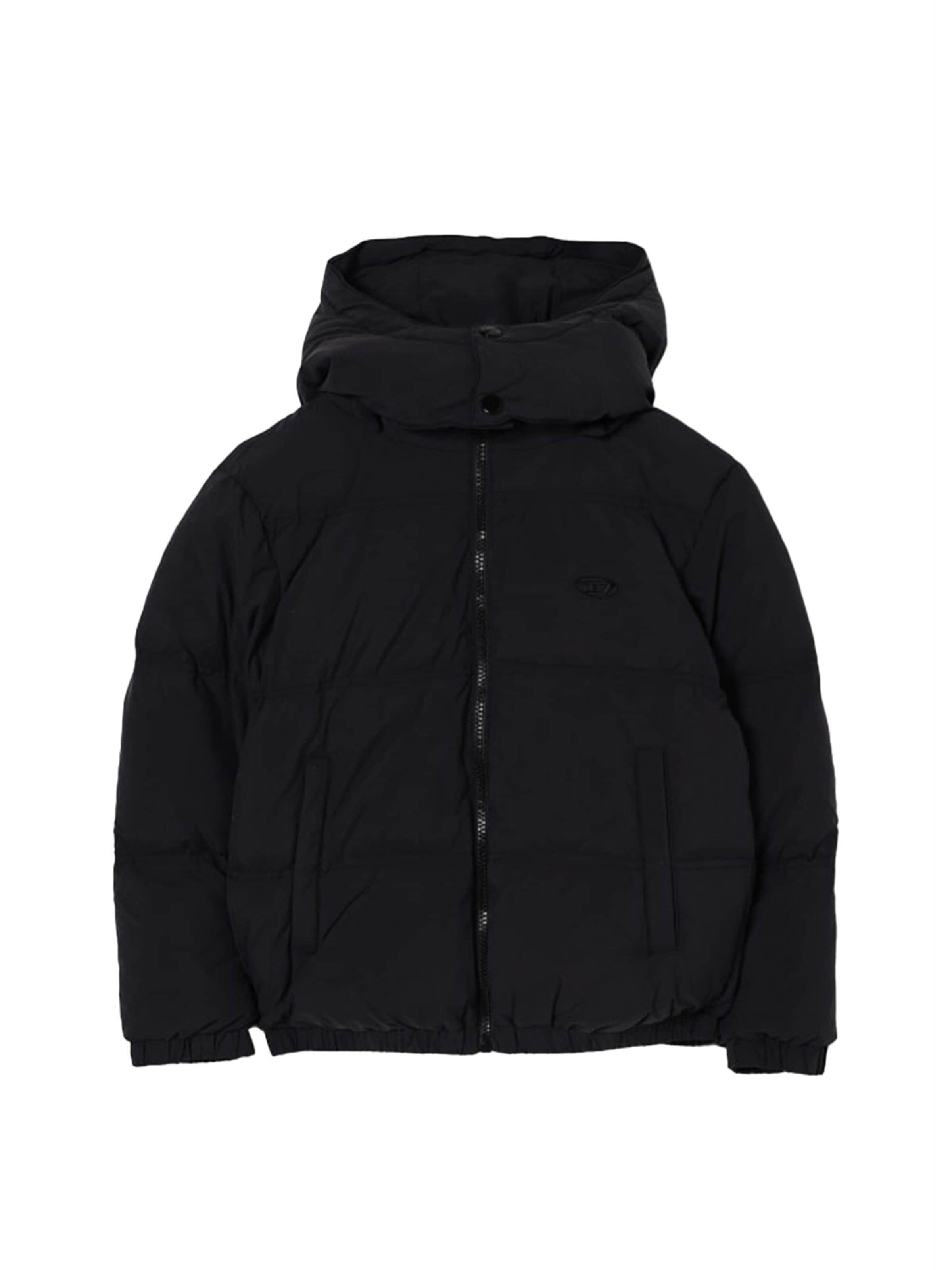 DIESEL Winter Jacket in Black: front