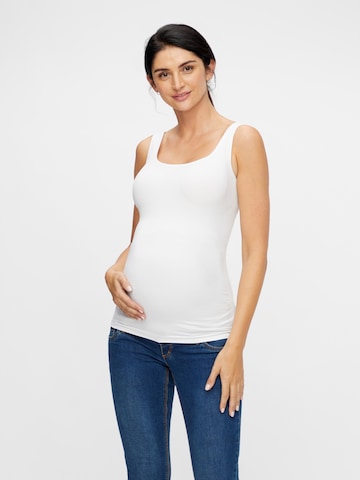 Top 'MLHEAL' di MAMALICIOUS in bianco: frontale