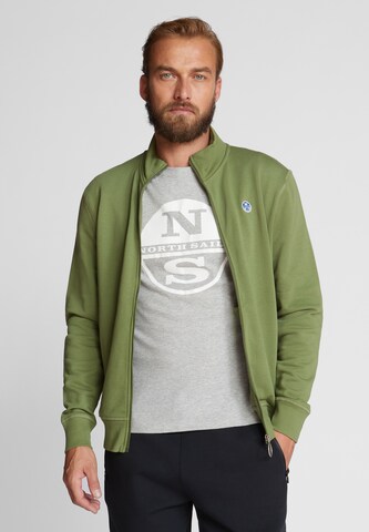 North Sails Sweatvest in Groen