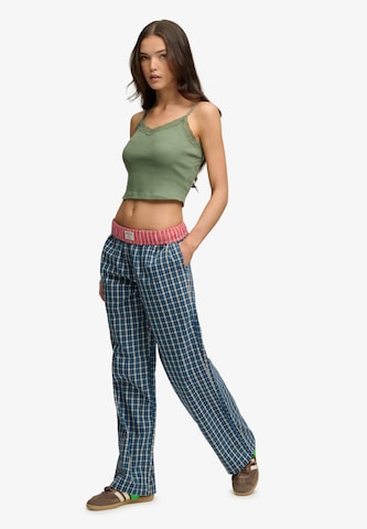 Superdry & Co Wide Leg Hose in Blau