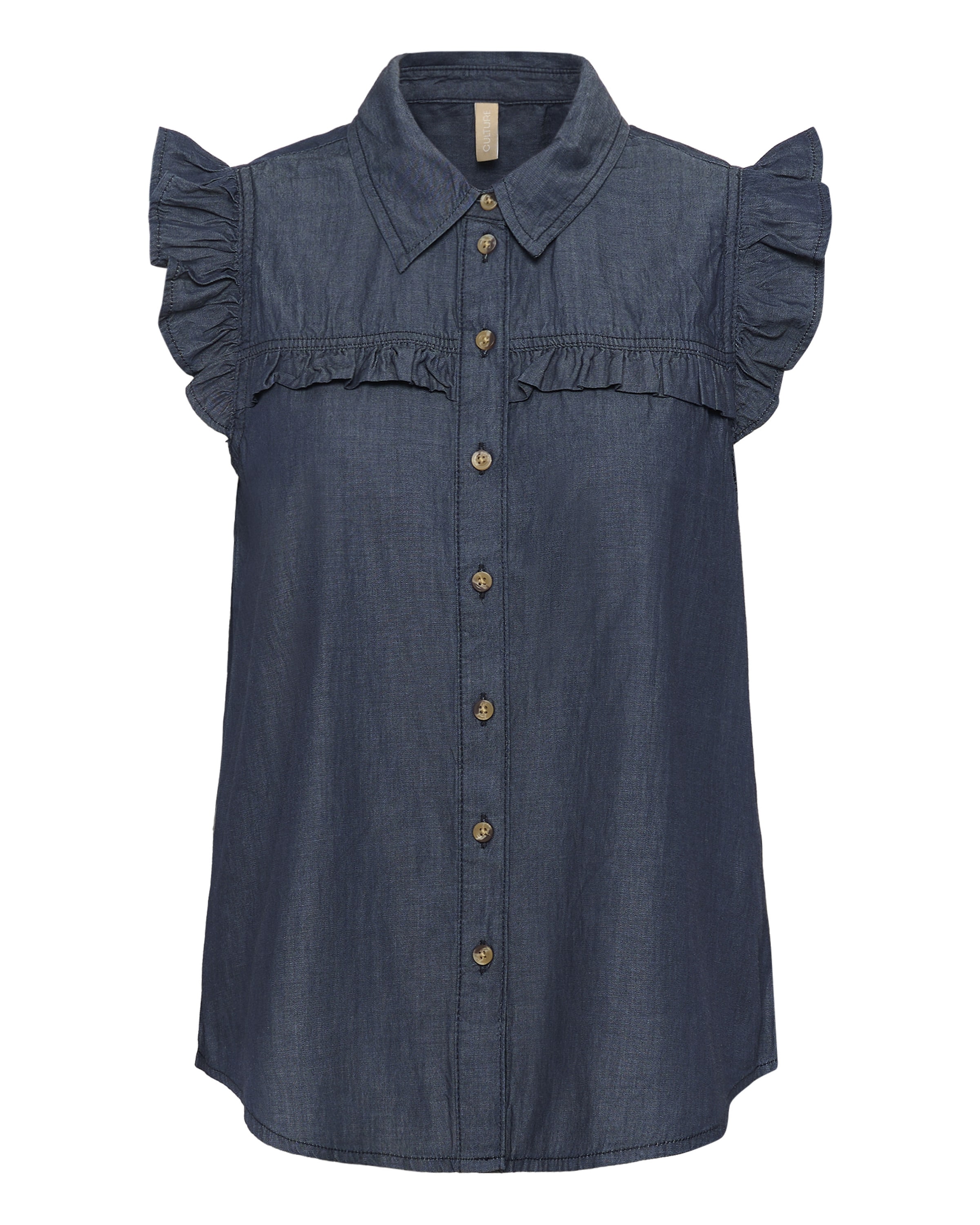 CULTURE Blouse 'Aurelia' in Blue denim, Item view