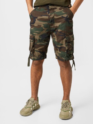 Brandit Regular Cargo Pants in Green: front