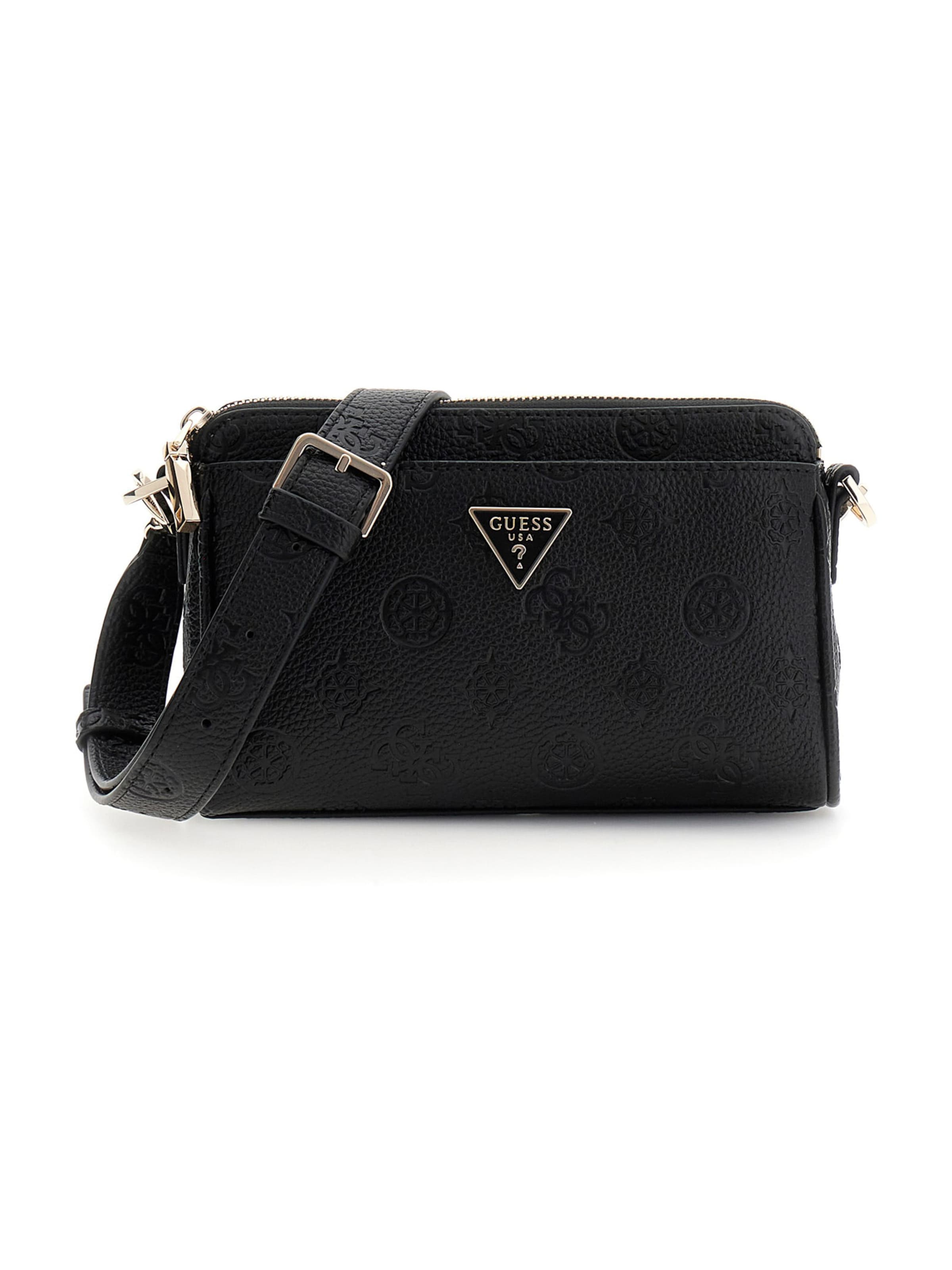 GUESS Õlakott 'CRESIDIA II', värv must: eest vaates