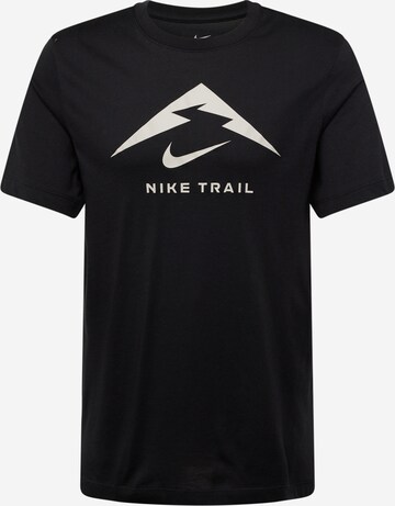 NIKE Funkčné tričko 'TRAIL' - Čierna: predná strana