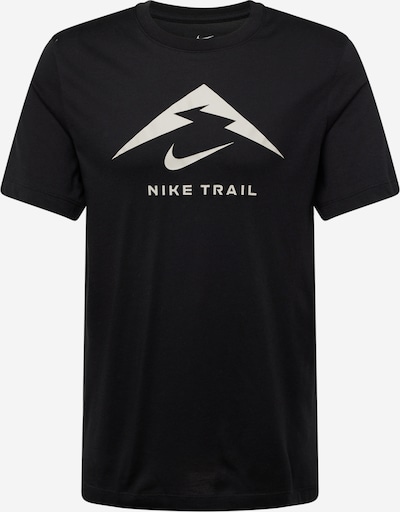 NIKE Функционална тениска 'TRAIL' в черно / бяло, Преглед на продукта