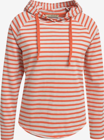 Smith&Soul Gestreiftes Kapuzenshirt in Beige: Vorderseite