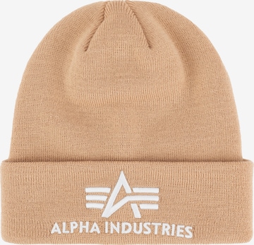 ALPHA INDUSTRIES Czapka w kolorze beżowy: przód