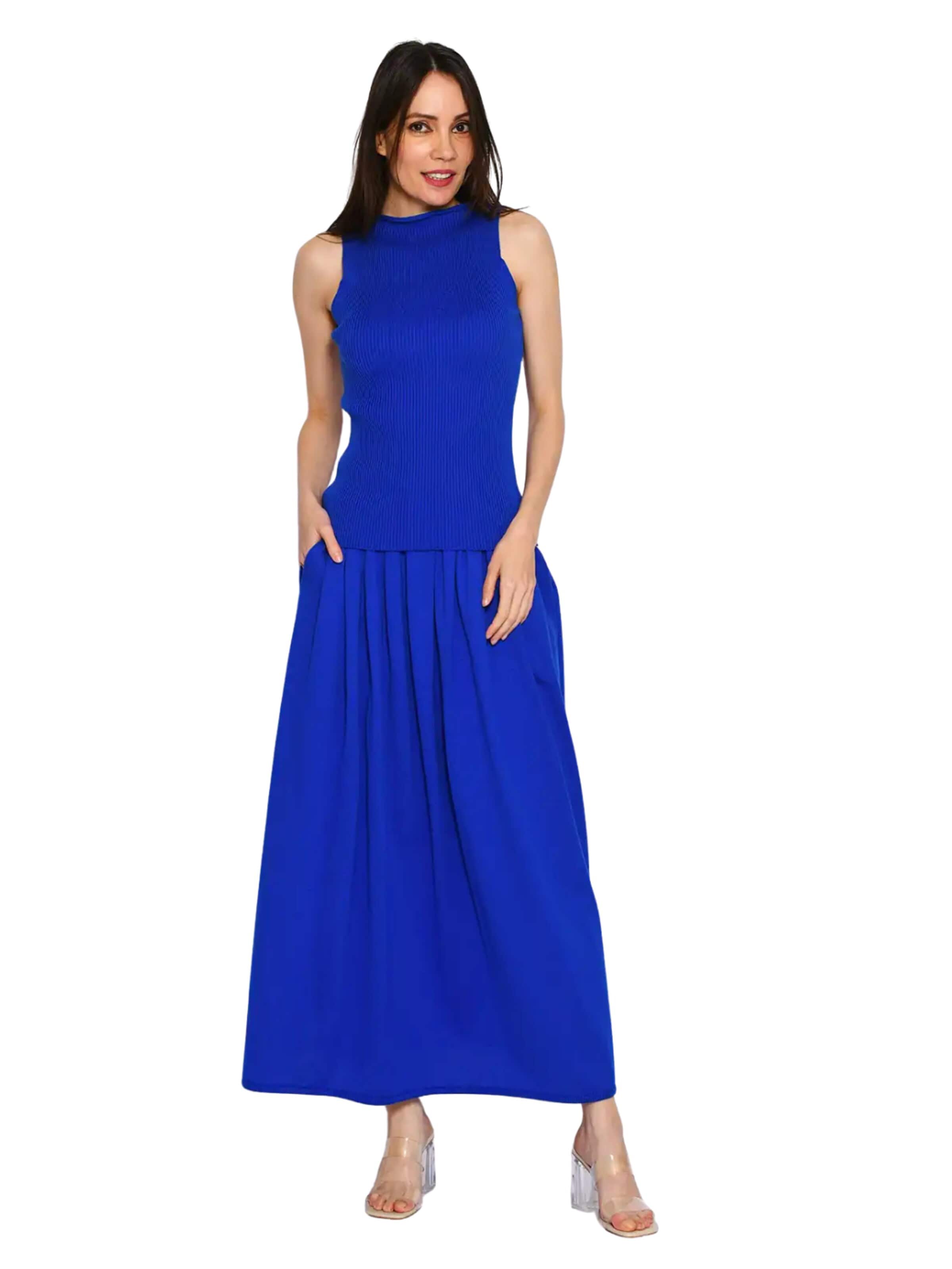 Süel knitwear - Falda 'Hanna' en azul: frente