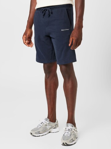 Marc O'Polo Regular Broek in Blauw: voorkant