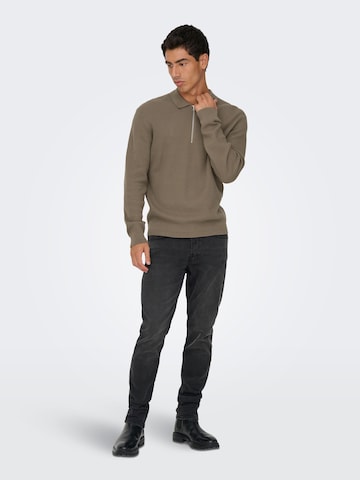 Only & Sons Pullover 'ONSPhil' i beige