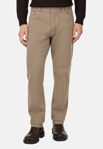 Coupe slim Jean Boggi Milano en marron : devant
